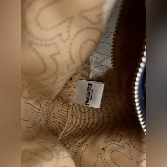 True Religion Denim Shoulder Bag Hobo Vintage style unisex Y2K slouch - Picture 12 of 15